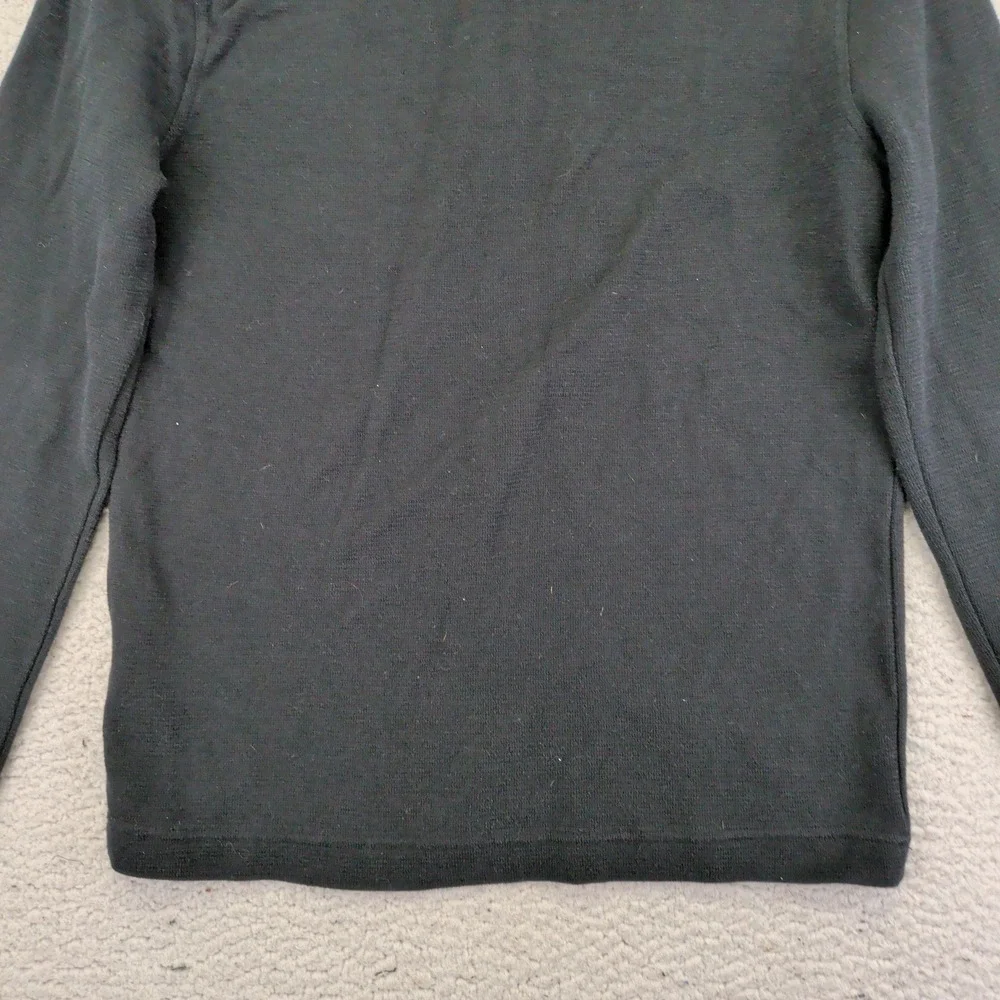 Banana Republic Men‎ Black Quarter Zip Pullover Sweatshirt Size Medium Casual
